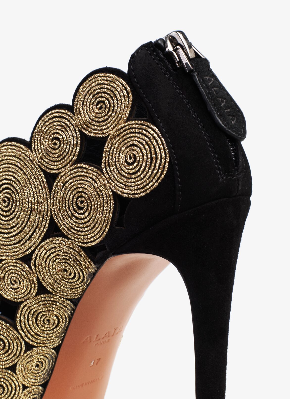 Stiletto Ankle Boots ALAÏA BLACK/GOLD STILETTO ANKLE BOOTS
